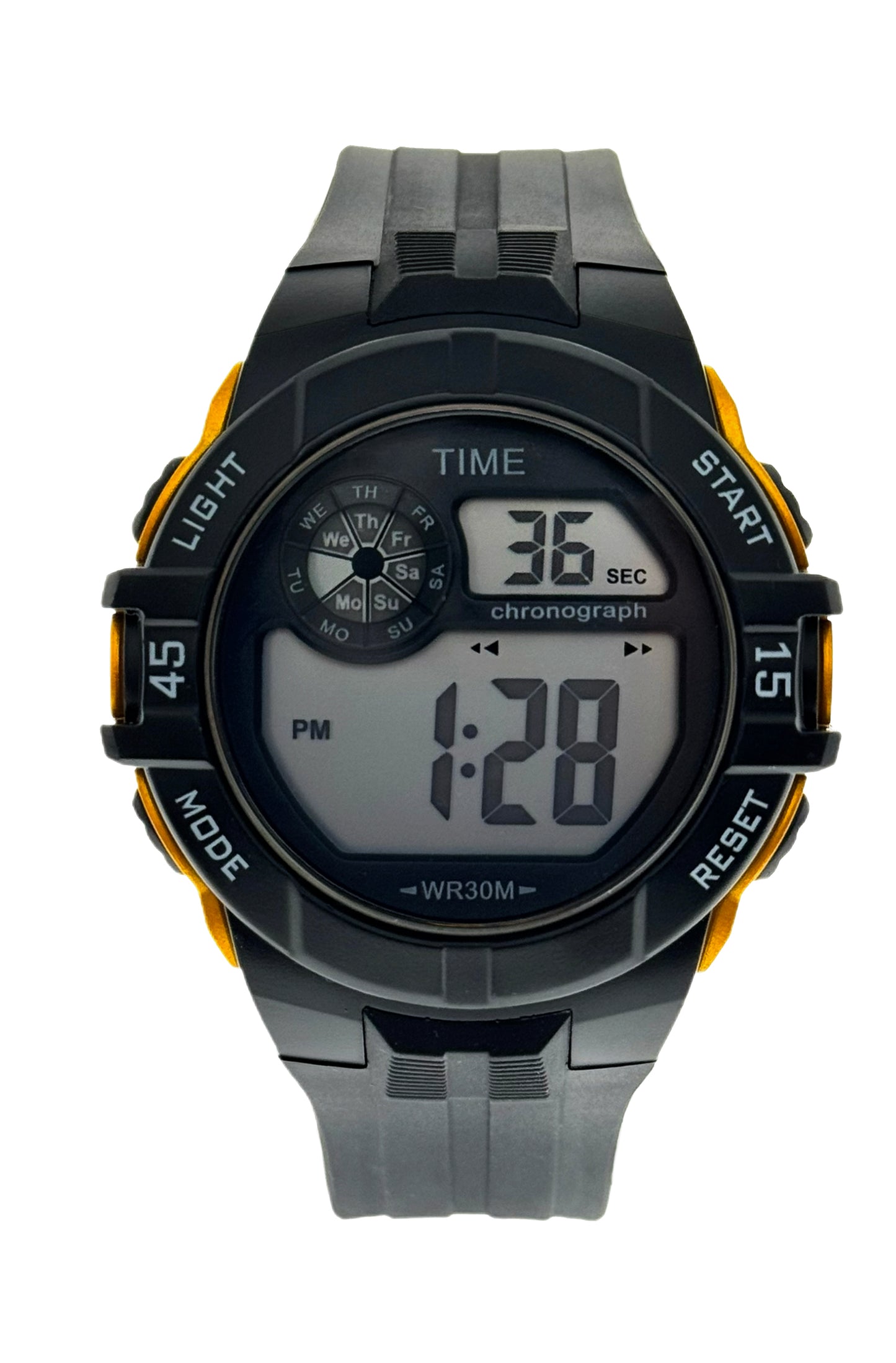 art. 1190 006AM - TIME - Reloj Digital Crono Alarma, Caballero, Sumergible 3 ATM