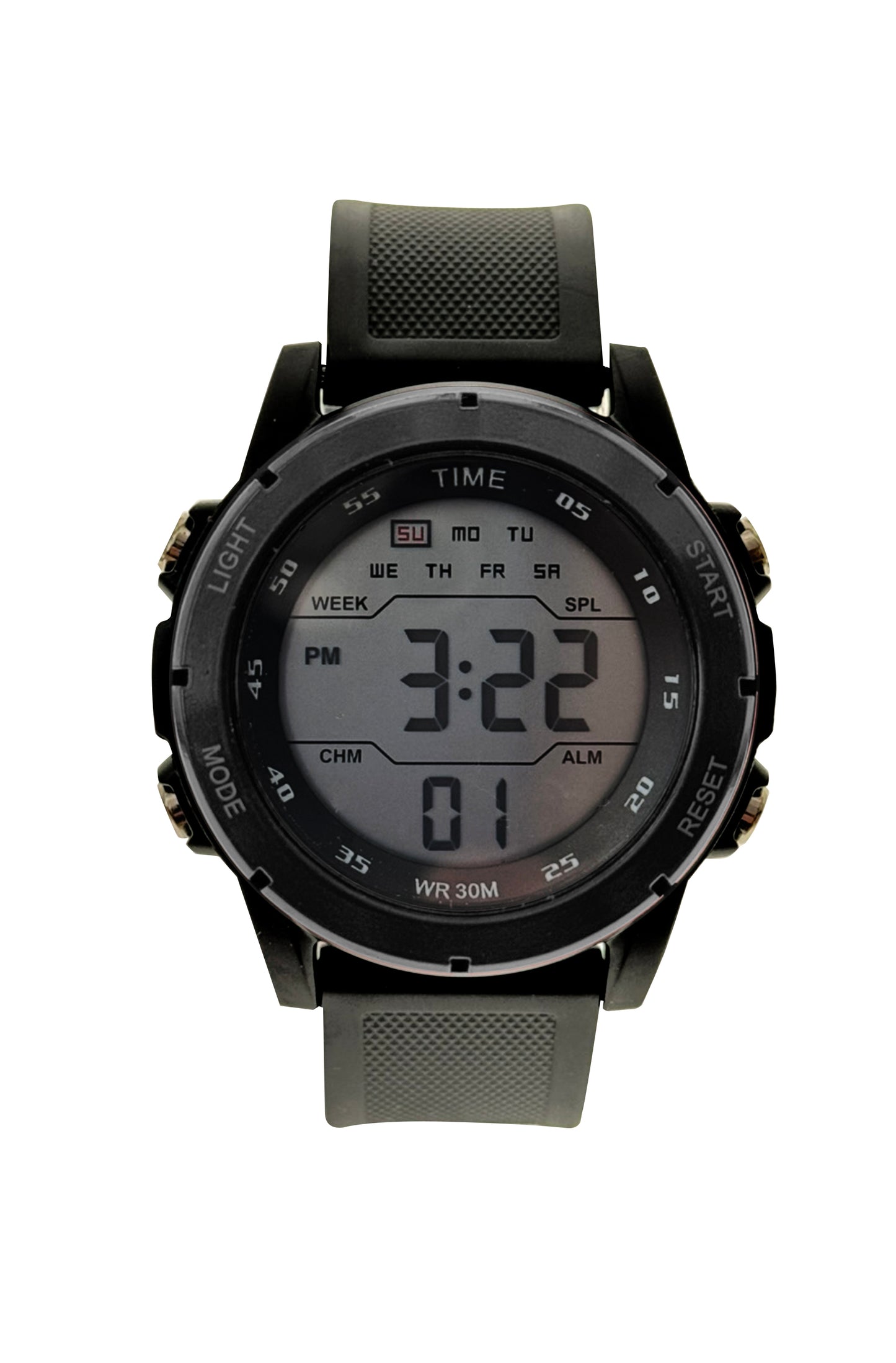 art. 1190 028NG - TIME - Reloj Digital Crono Alarma, Caballero, Sumergible 3 ATM
