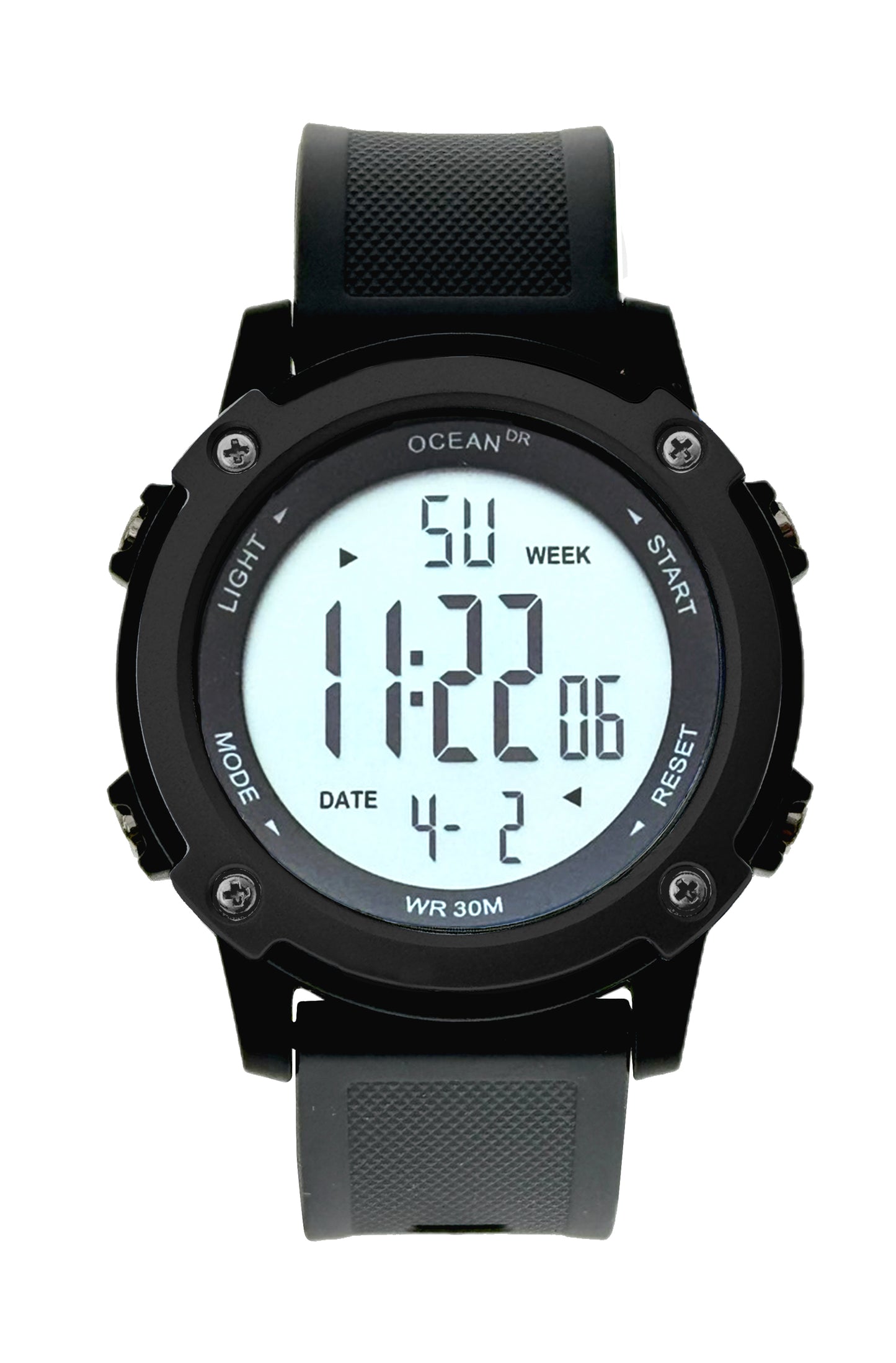 art. 1190 029NG - OCEAN DR - Reloj Digital Crono Alarma, Caballero, Sumergible 3 ATM