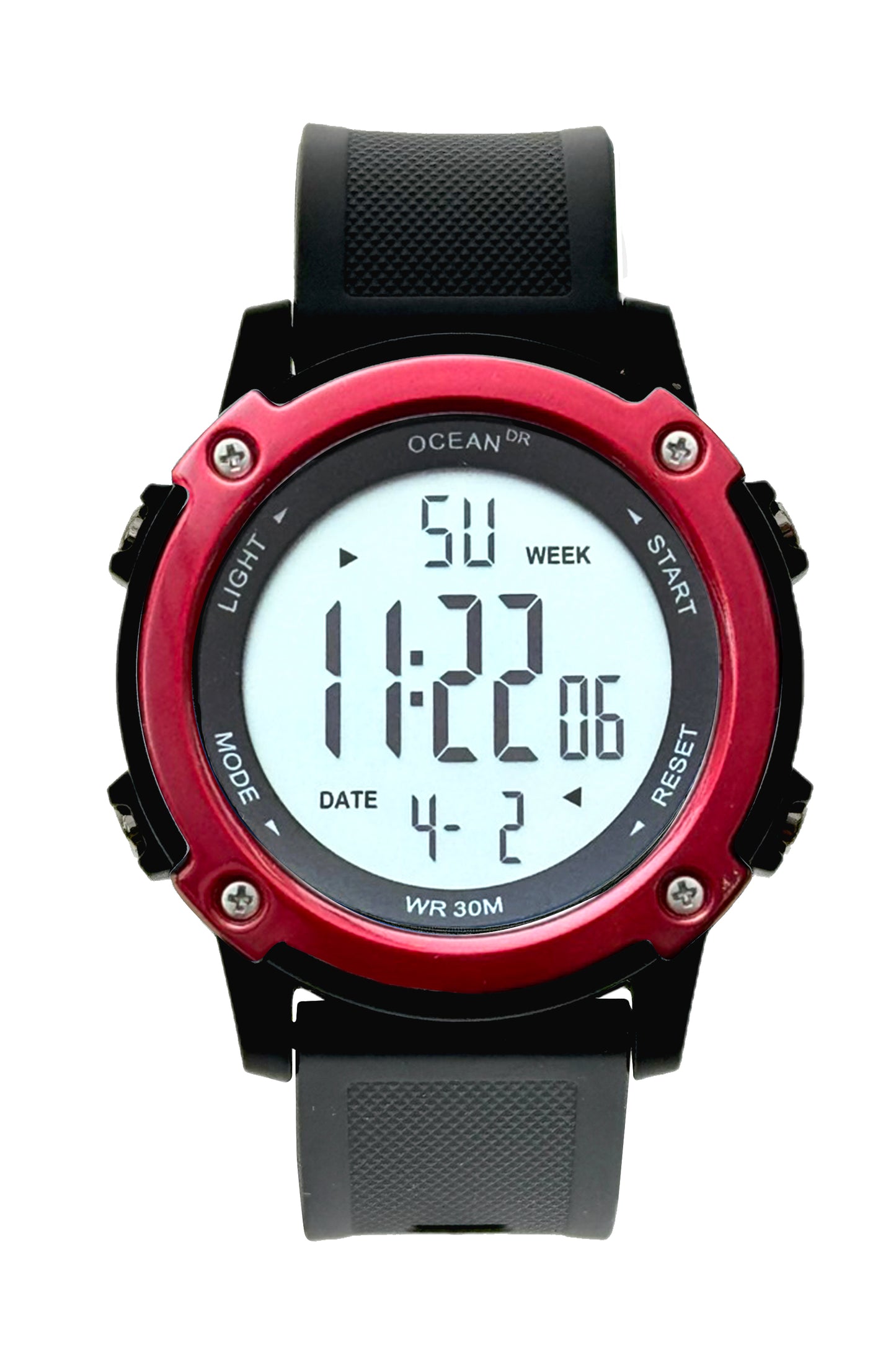 art. 1190 029RJ - OCEAN DR - Reloj Digital Crono Alarma, Caballero, Sumergible 3 ATM