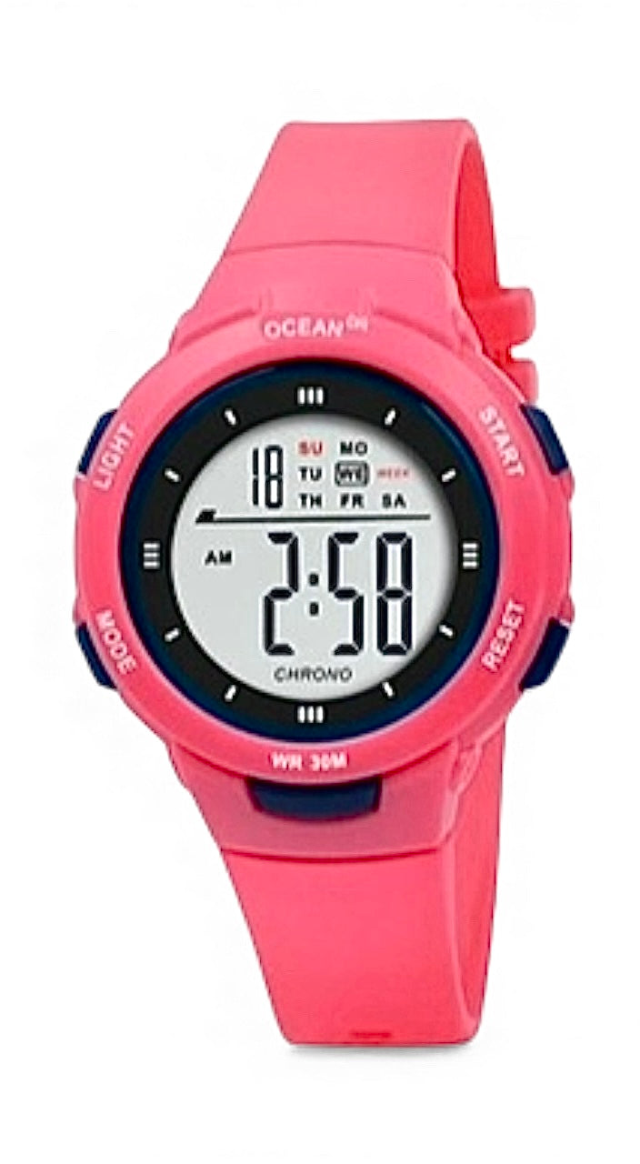 art. 1190 037RS - OCEAN DR - Reloj Digital Crono Alarma, Dama, Sumergible 3 ATM