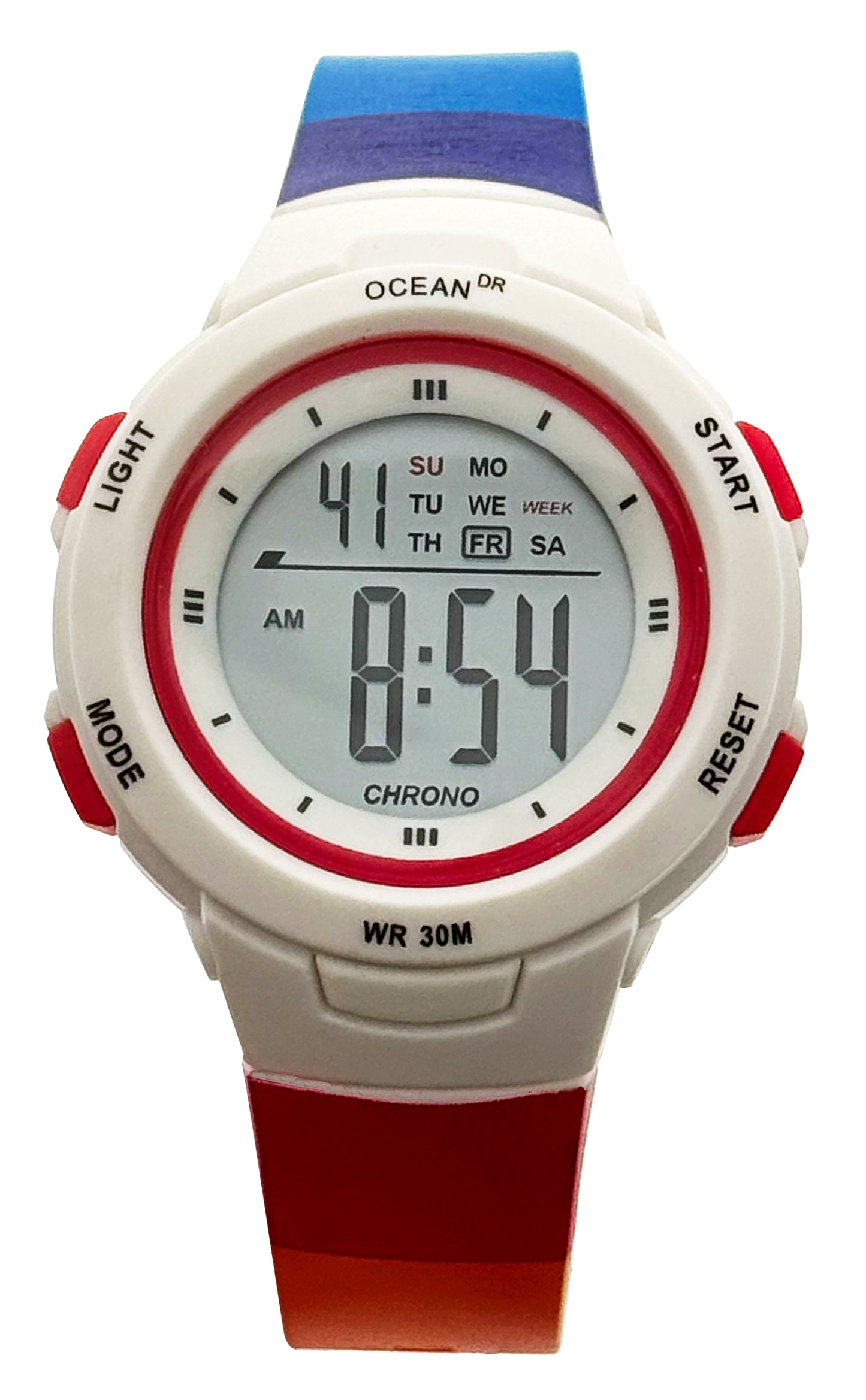 art. 1190 037BL - OCEAN DR - Reloj Digital Crono Alarma, Dama, Sumergible 3 ATM