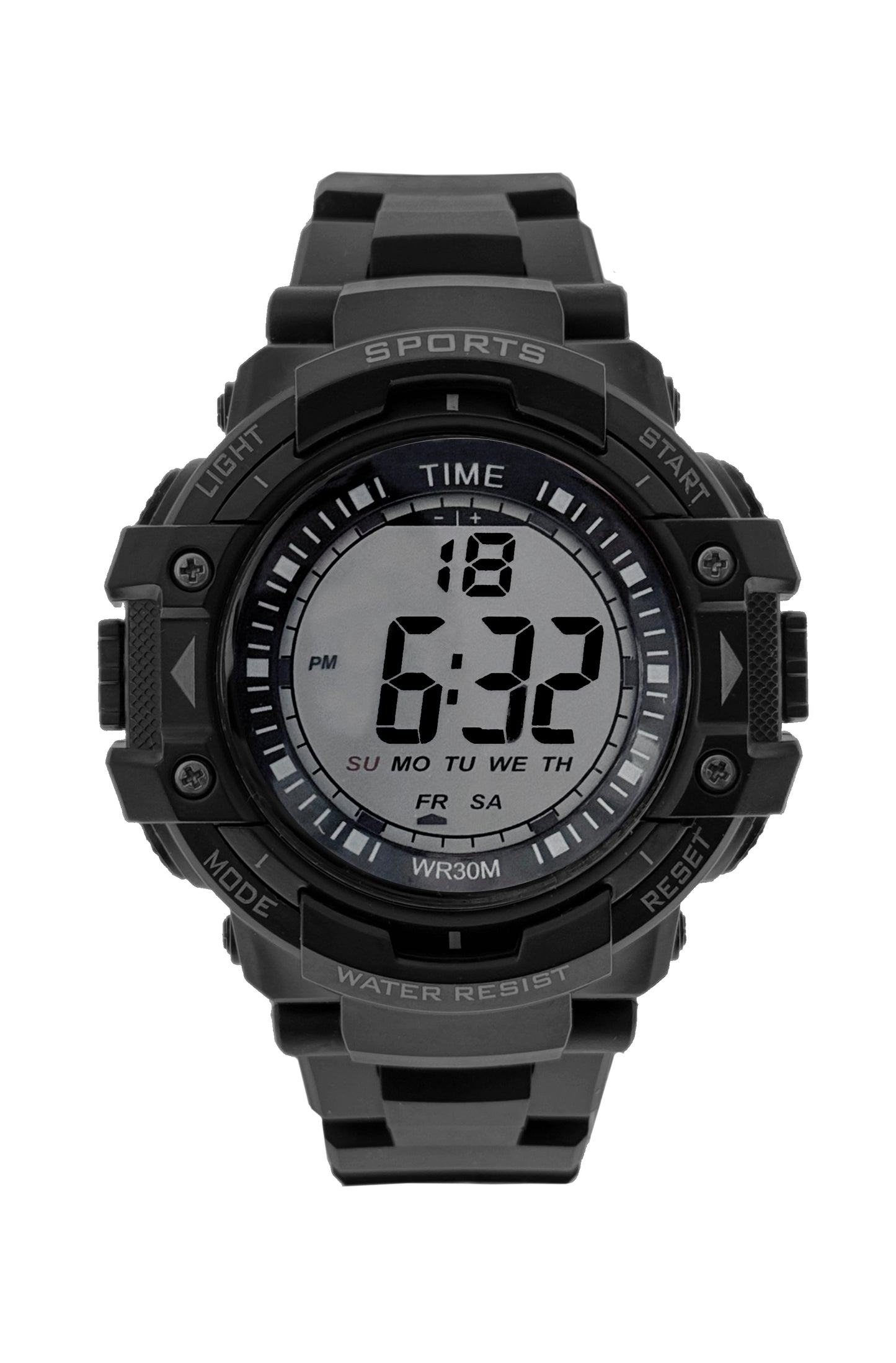 art. 1190 045NG - TIME - Reloj Digital Crono Alarma, Caballero, Sumergible 3 ATM