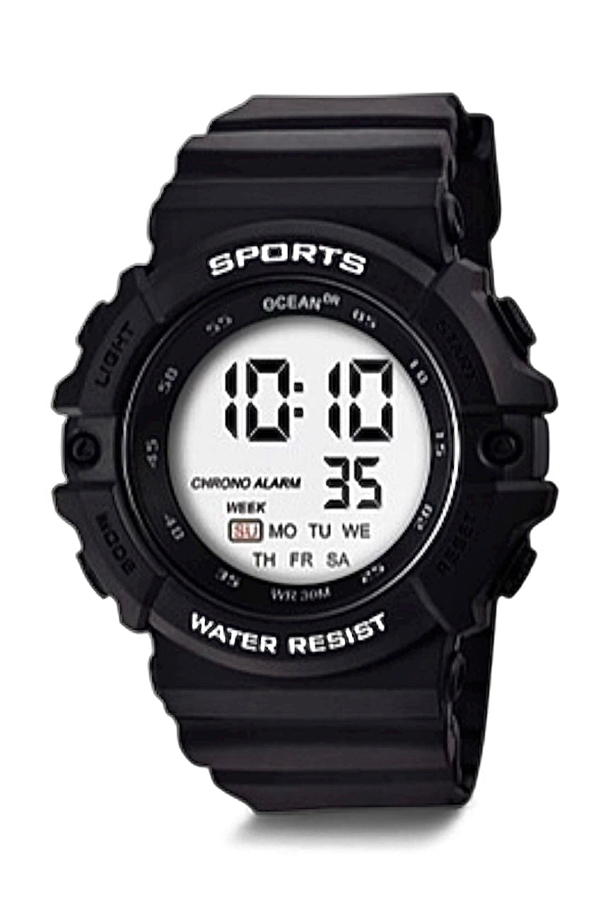art. 1190 047NG - OCEAN DR - Reloj Digital Crono Alarma, Caballero, Sumergible 3 ATM