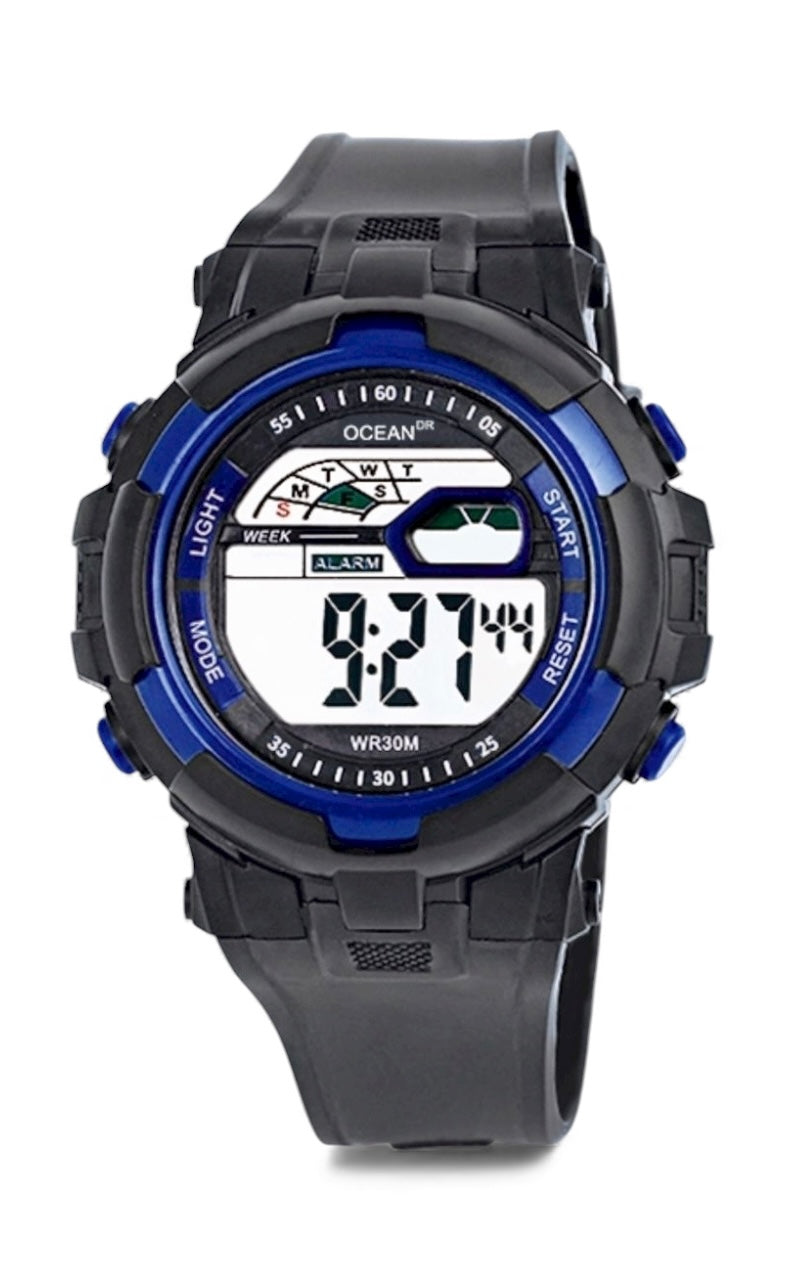 art. 1190 049AZ - OCEAN DR - Reloj Digital Crono Alarma, Caballero, Sumergible 3 ATM