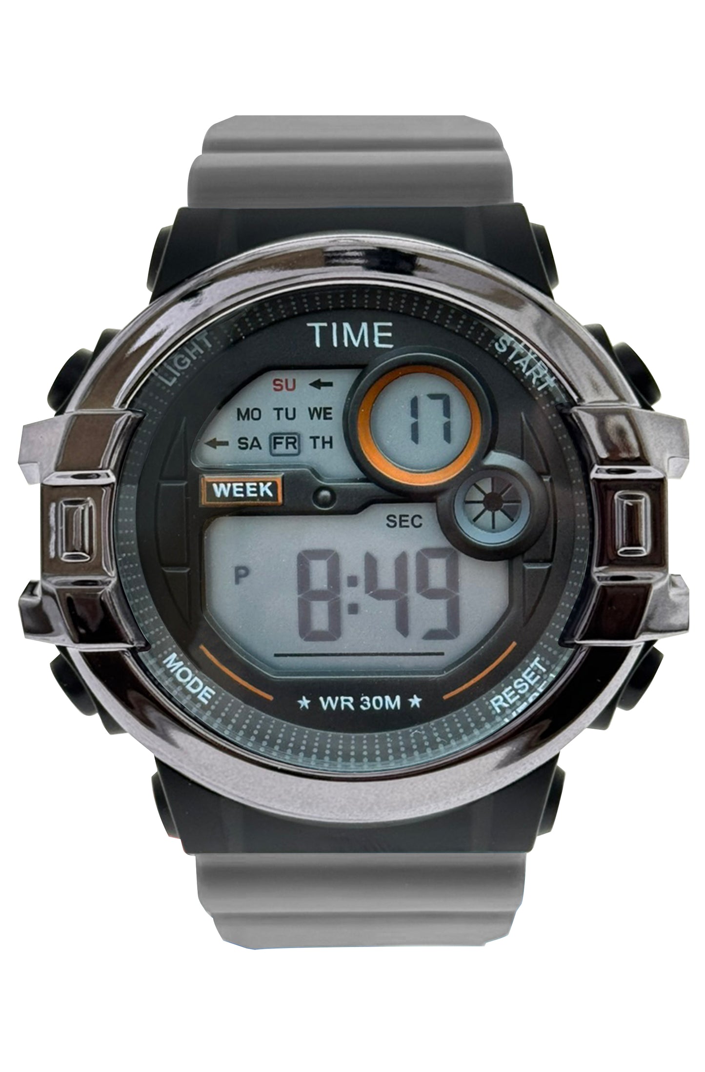 art. 1190 049GR - TIME - Reloj Digital Crono Alarma, Caballero, Sumergible 3 ATM