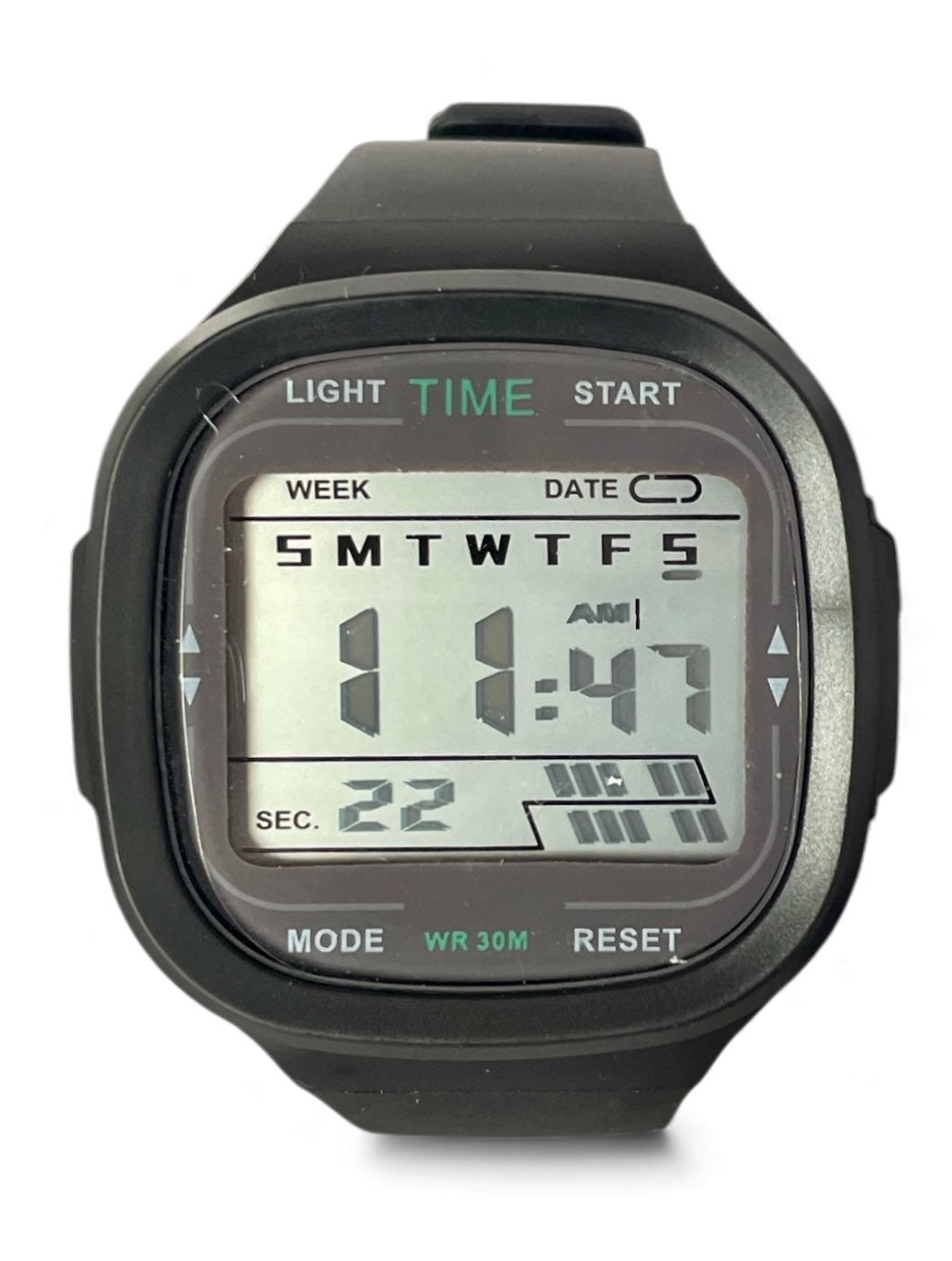 art. 1190 050GR (C) - TIME - Reloj Digital Crono Alarma, Caballero, Sumergible 3 ATM