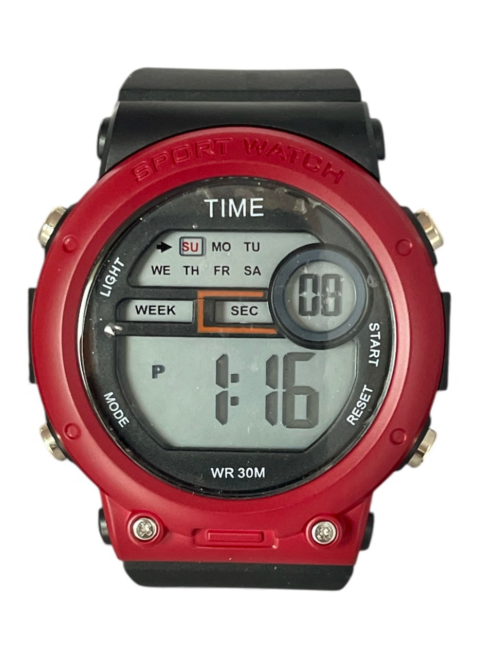 art. 1190 053RJ - TIME - Reloj Digital Crono Alarma, Caballero, Sumergible 3 ATM