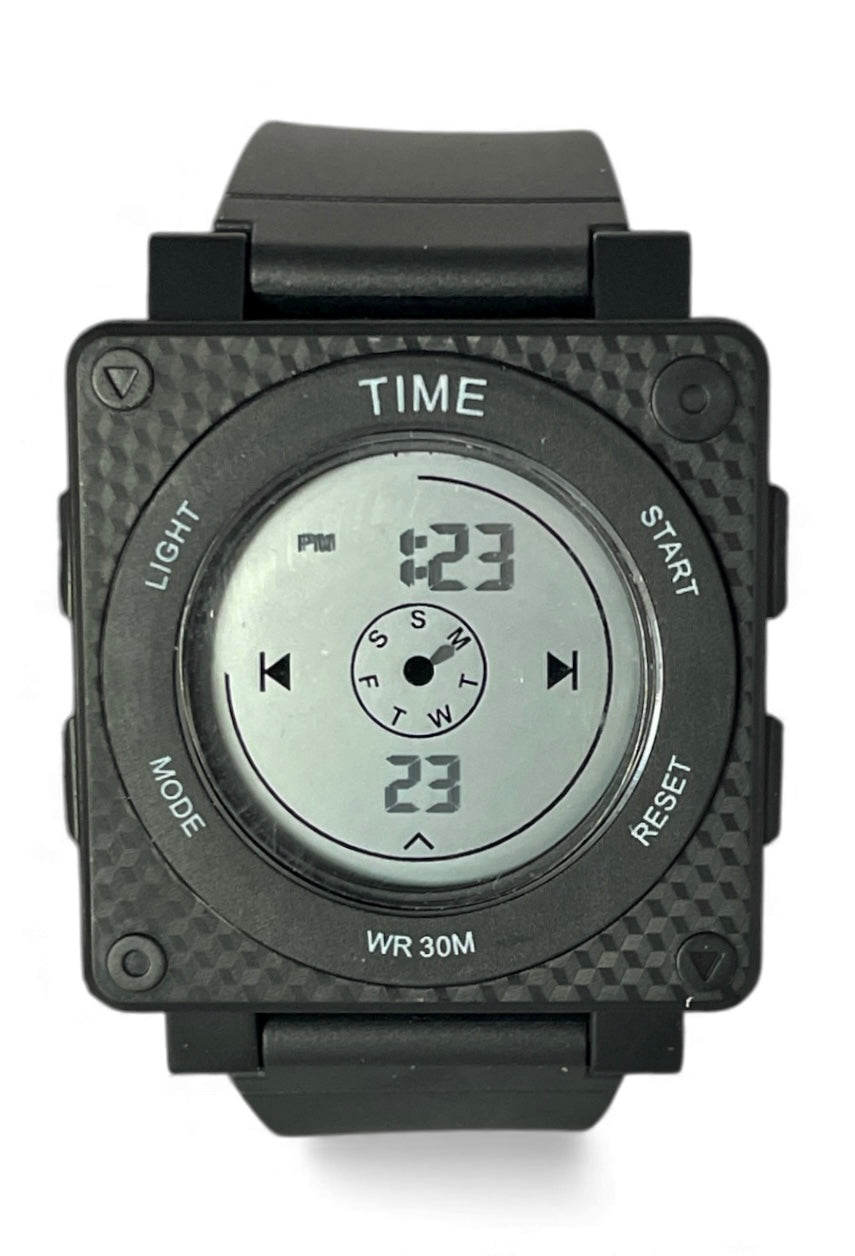 art. 1190 054NG - TIME - Reloj Digital Crono Alarma, Caballero, Sumergible 3 ATM