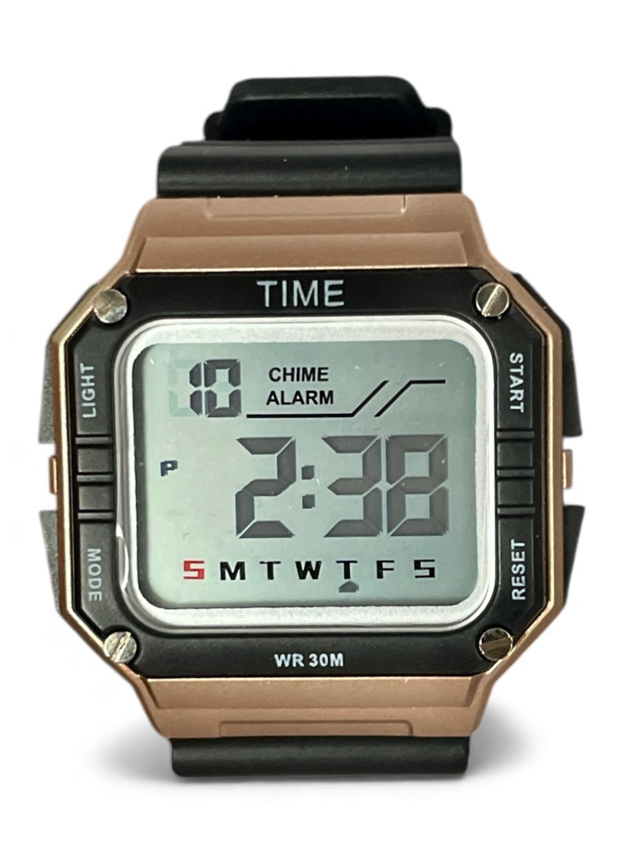 art. 1190 055DO - TIME - Reloj Digital Crono Alarma, Caballero, Sumergible 3 ATM