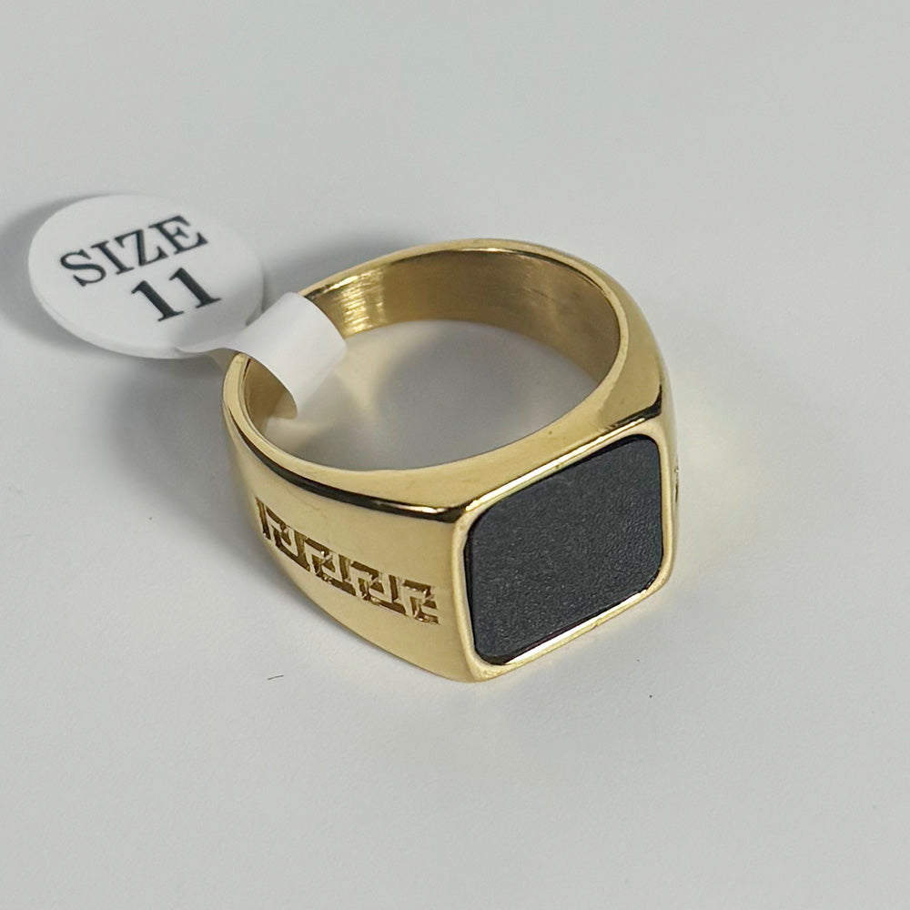 art. 03H - Anillo acero dorado hombre
