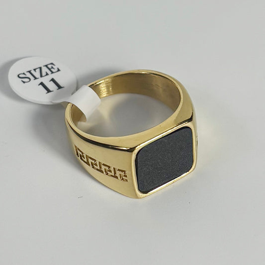 art. 03H - Anillo acero dorado hombre