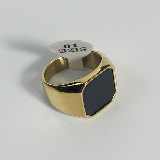 art. 06H - Anillo acero dorado hombre