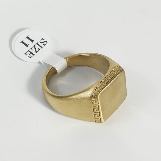 art. 07-2H - Anillo acero dorado hombre