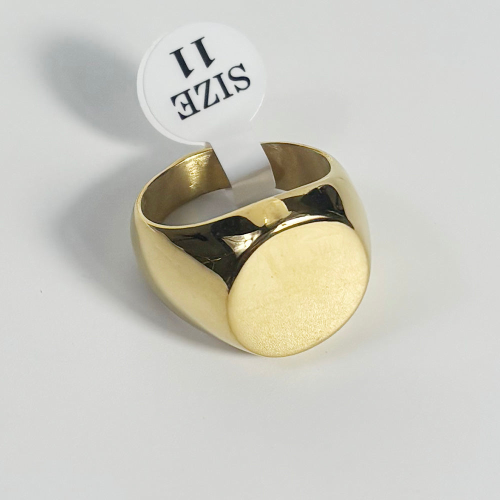 art. 08-1H - Anillo acero dorado hombre