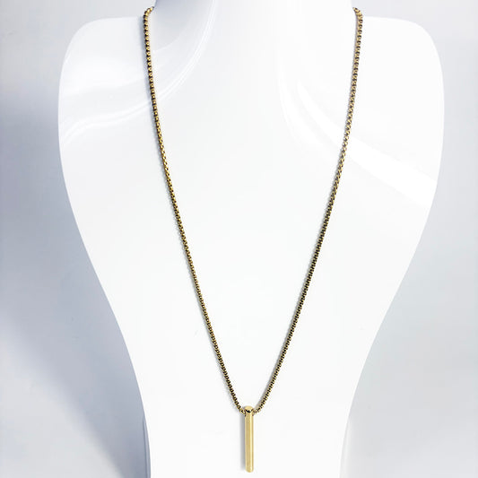 art. 02-1 - Cadena con dije acero dorado