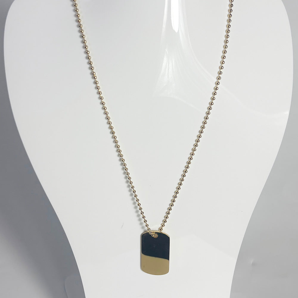 art. 03 - Cadena con dije acero dorado