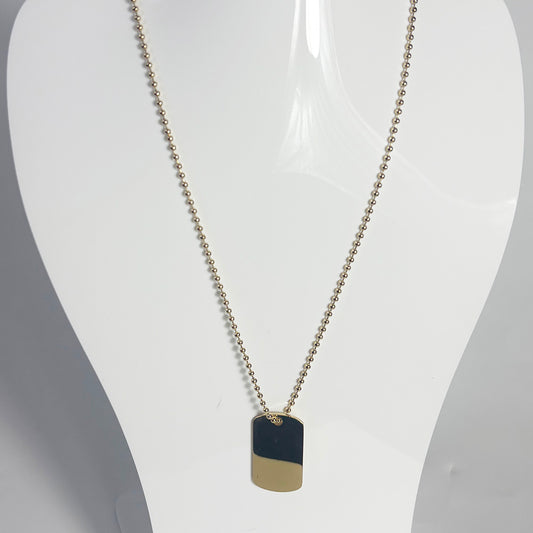 art. 03 - Cadena con dije acero dorado