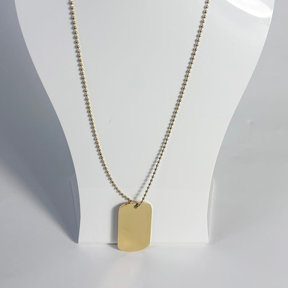 art. 06 - Cadena con dije acero dorado