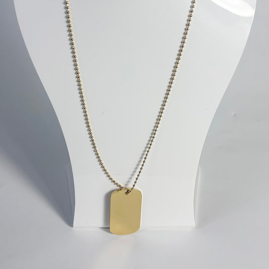 art. 06 - Cadena con dije acero dorado