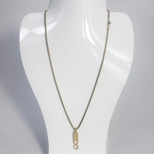 art. 07-1 - Cadena con dije acero dorado