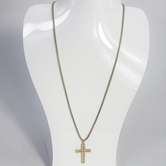 art. 011-1 - Cadena con dije acero dorado