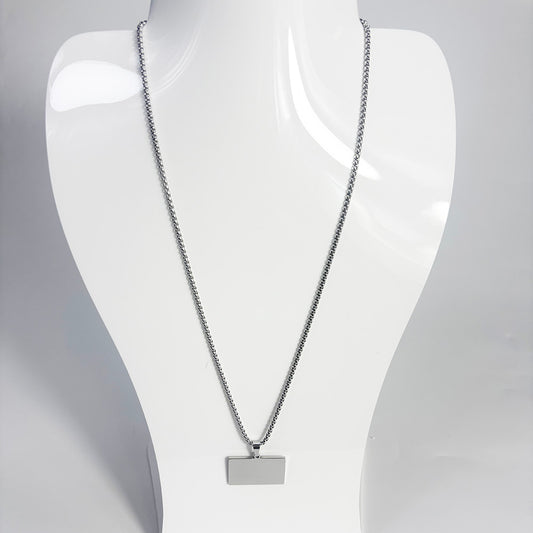 art. 012 - Cadena con dije acero dorado