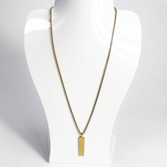 art. 013-1 - Cadena con dije acero dorado