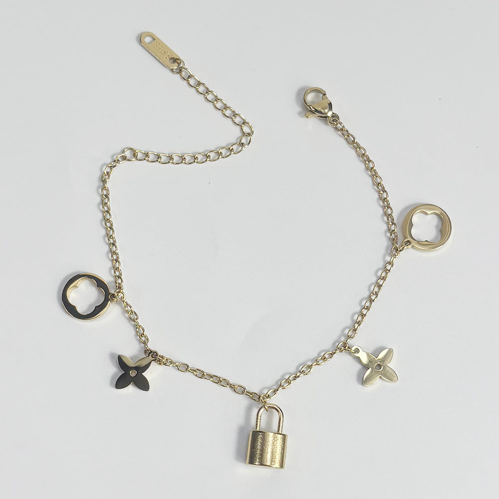 art. 05 Pulsera acero dorado dama
