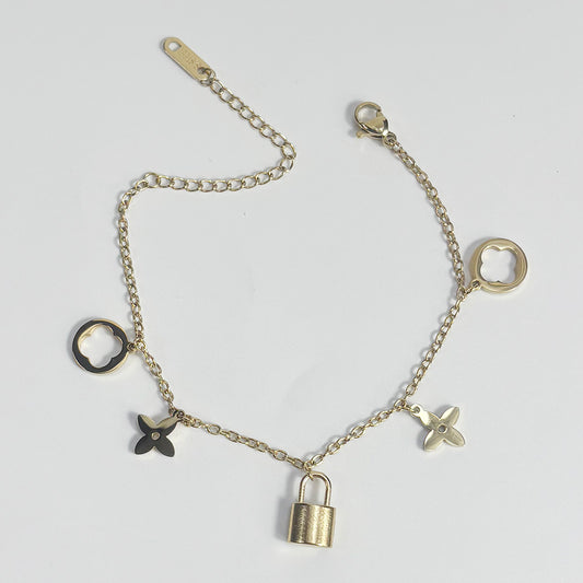 art. 05 Pulsera acero dorado dama