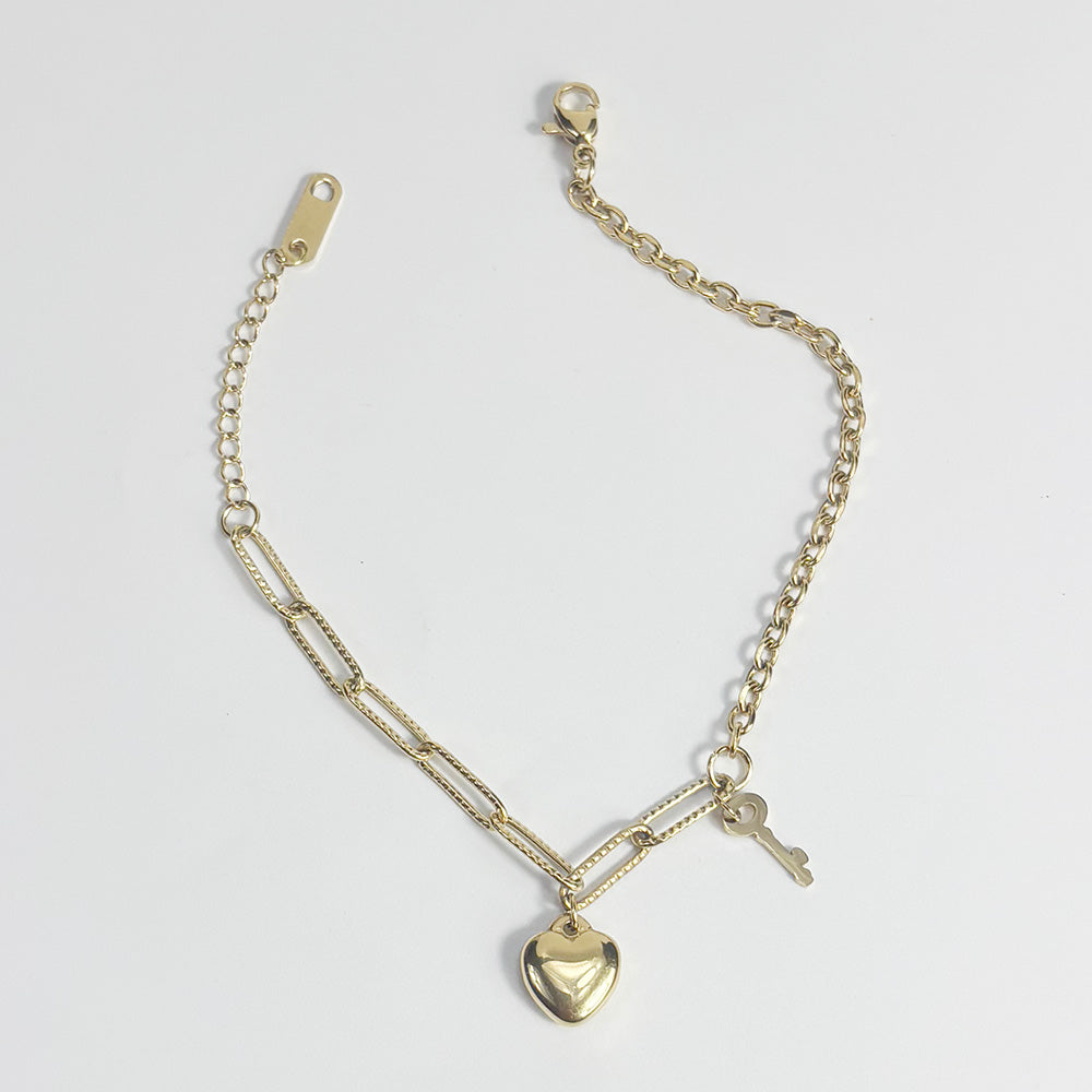 art. 07 Pulsera acero dorado dama