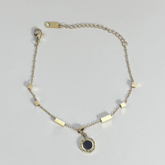 art. 08 Pulsera acero dorado dama