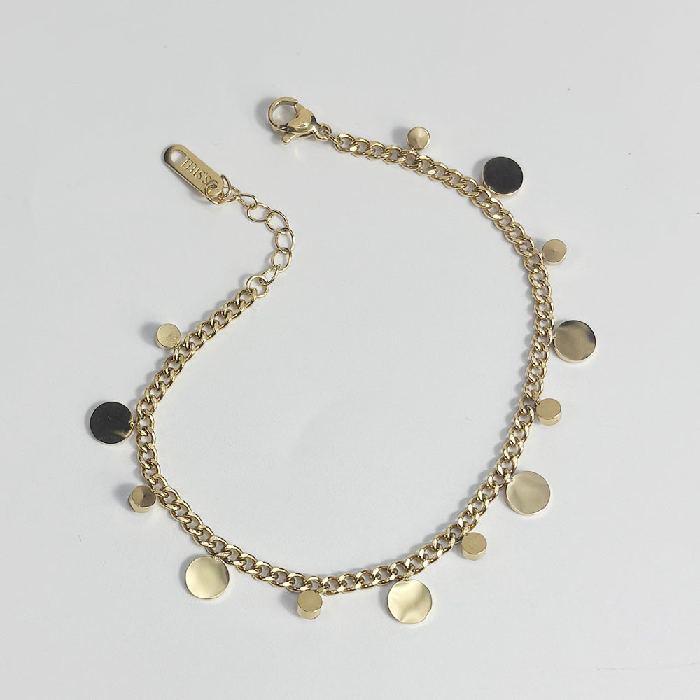 art. 09 Pulsera acero dorado dama