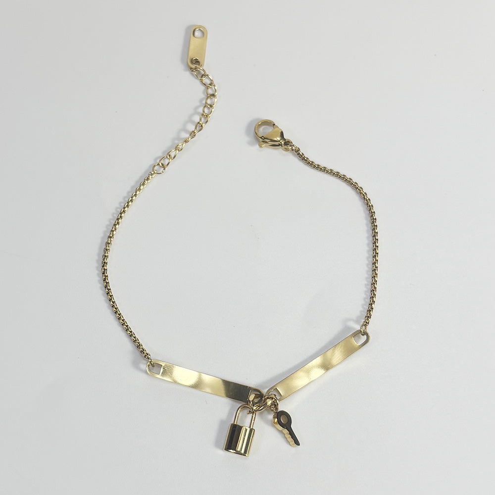 art. 10 Pulsera acero dorado dama
