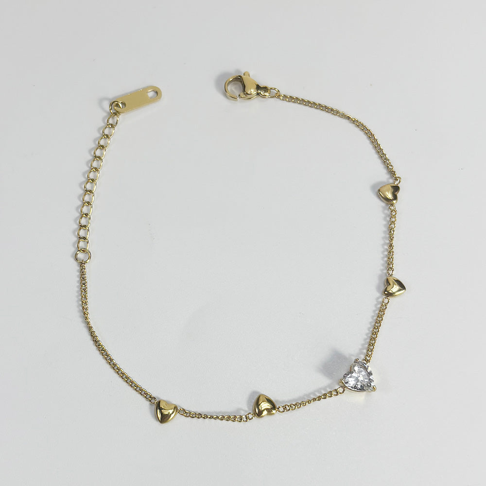 art. 011 Pulsera acero dorado dama