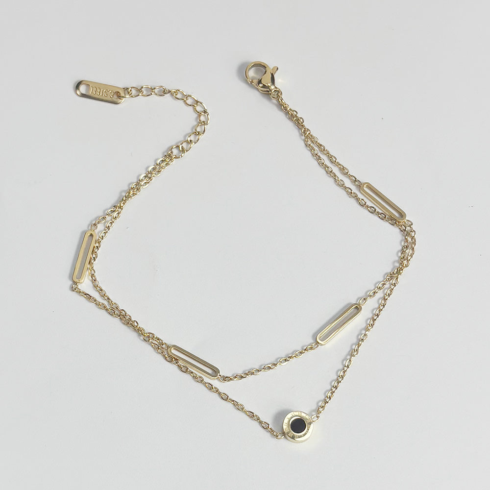 art. 013 Pulsera acero dorado dama