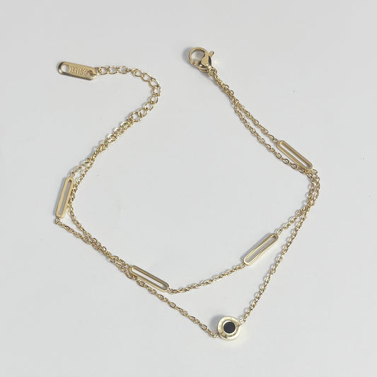 art. 013 Pulsera acero dorado dama