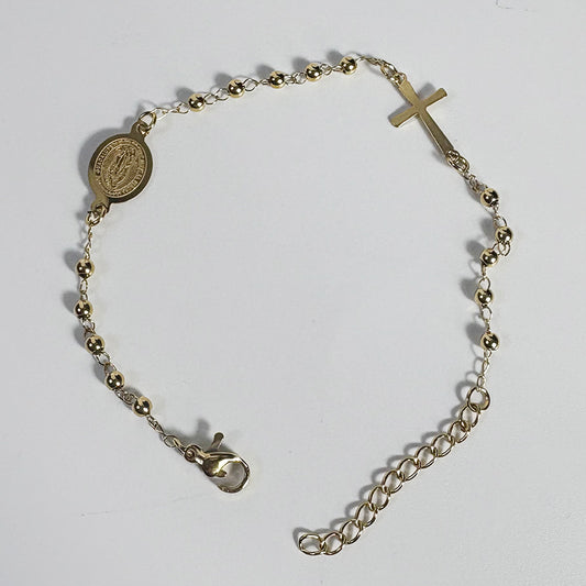 art. 014 Pulsera acero dorado dama