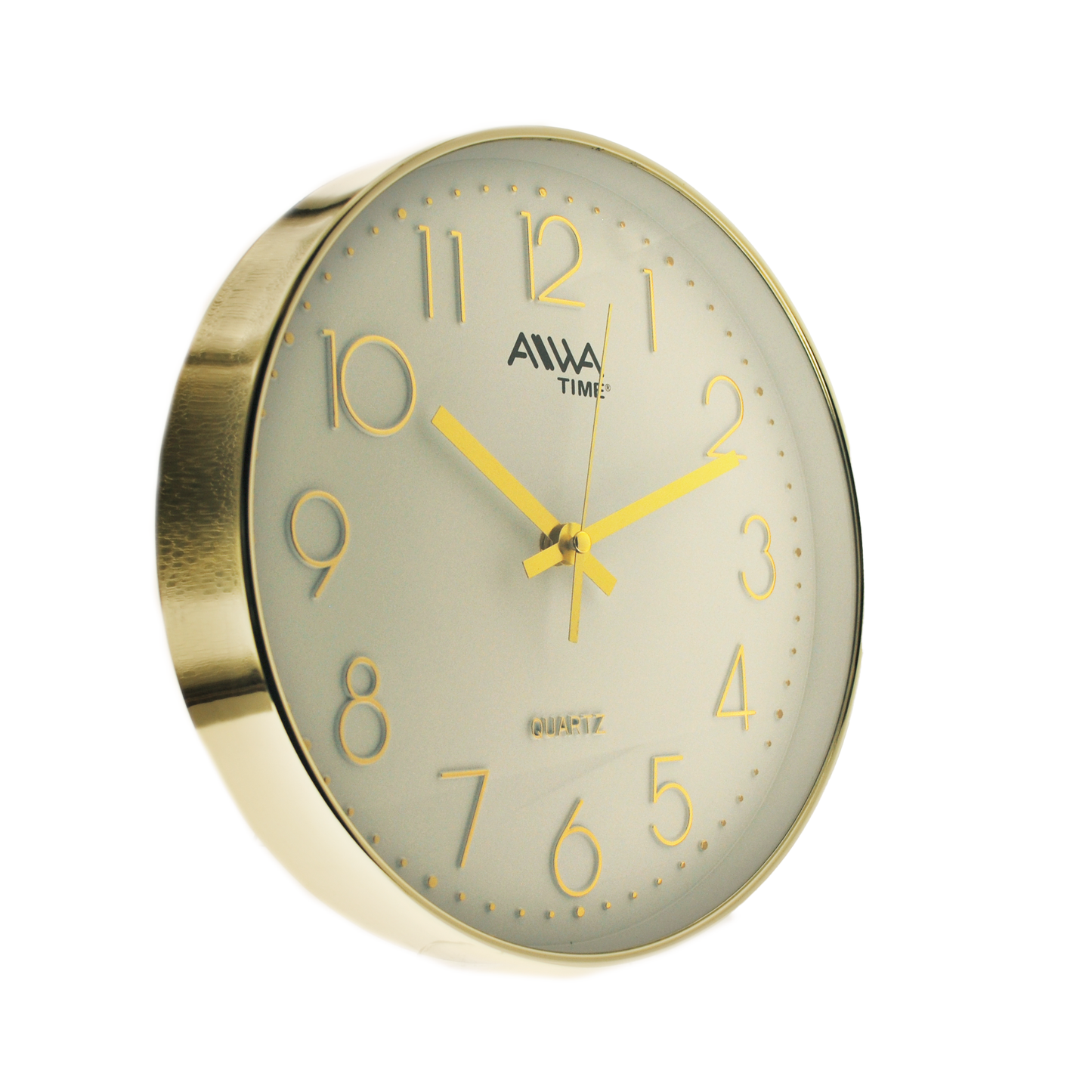 art. 015 - AIWA-Time - Reloj de Pared Dorado 26cm