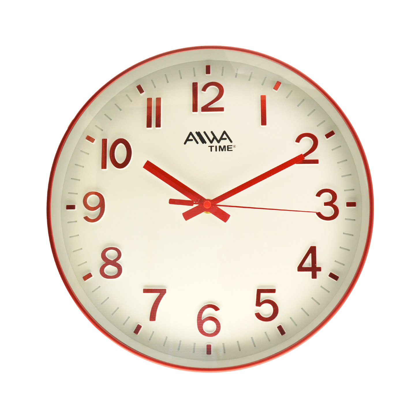 art. 003 - AIWA-TIME - Reloj de Pared Rojo 30cm