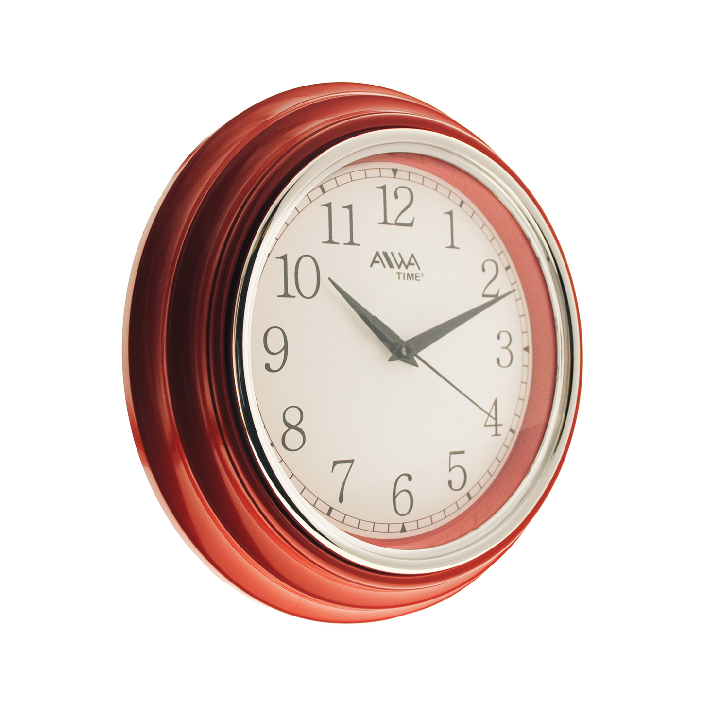 art. 009 - AIWA-TIME - Reloj de Pared Rojo 18cm