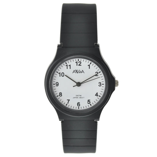art. 10304 011NG - AIWA Time- Reloj análogo, Caucho, Sumergible, tipo MQ24