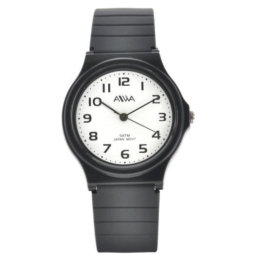 art. 10304 012NG - AIWA Time- Reloj análogo, Caucho, Sumergible, tipo MQ24