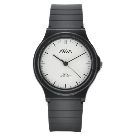art. 10304 001NG - AIWA Time- Reloj análogo, Caucho, Sumergible, tipo MQ24