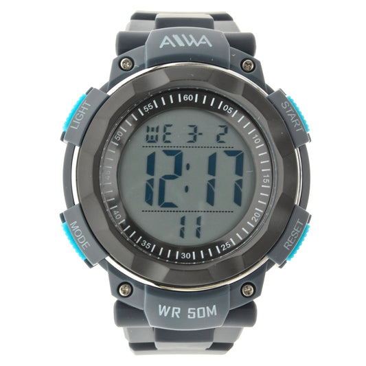 art. 10305 016CS - AIWA Time - Reloj Digital Crono Alarma, Caballero, AIWA Time, Sumergible 5 ATM