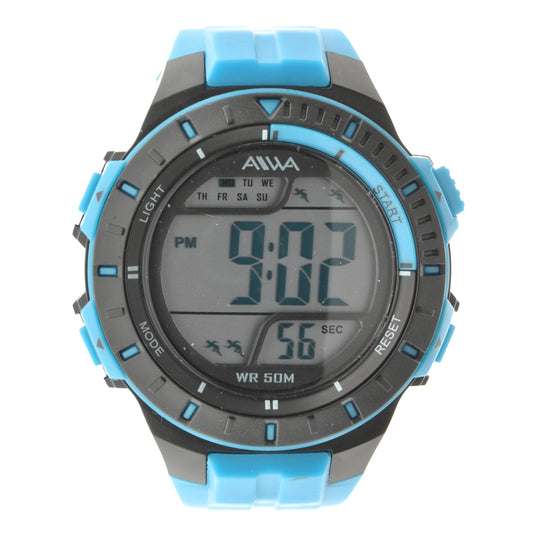 art. 10305 024CS - AIWA Time - Reloj Digital Crono Alarma, Caballero, AIWA Time, Sumergible 5 ATM