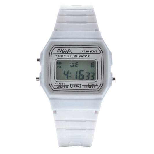 art. 10303 001BL - AIWA Time - Reloj Digital, Caucho, Sumergible, tipo F91