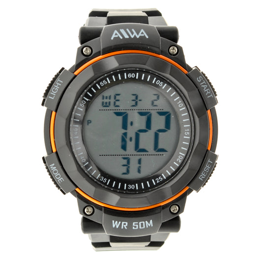 art. 10305 016NJ - AIWA Time - Reloj Digital Crono Alarma, Caballero, AIWA Time, Sumergible 5 ATM