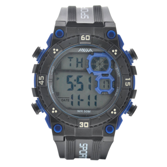 art. 10305 019AZ - AIWA Time - Reloj Digital Crono Alarma, Caballero, AIWA Time, Sumergible 5 ATM