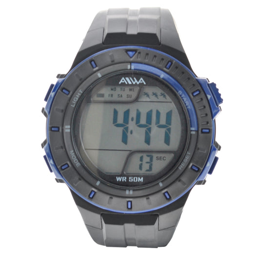 art. 10305 024AZ - AIWA Time - Reloj Digital Crono Alarma, Caballero, AIWA Time, Sumergible 5 ATM